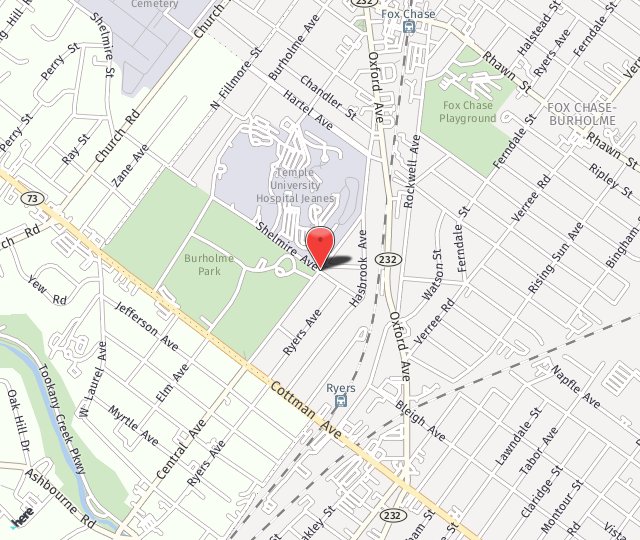 Location Map: 7500 Central Ave Philadelphia, PA 19111